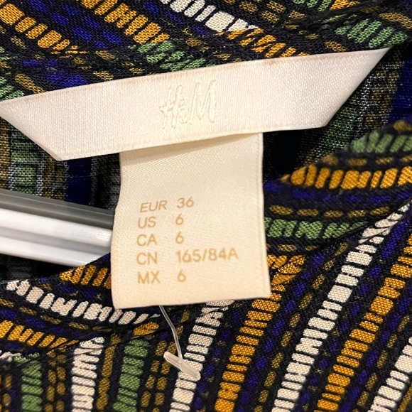 H&M tribal print mini shift dress size 6 - Picture 4 of 7